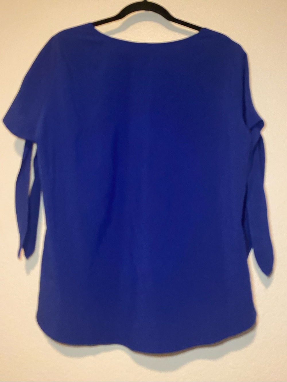Women's Sharlotte Cobalt Blue Tie-Sleeve Blouse Size 16
